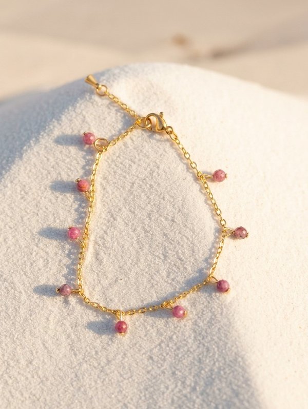Pink Opal Adjustable Bracelet ARIEL (Copy)
